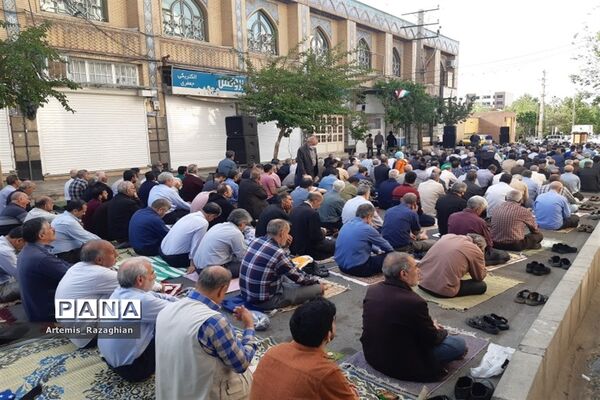 مراسم نماز عید بندگی در منطقه ۹