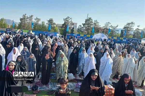 حضور پر شور کودکان دهه نودی در نماز عید سعید فطر آباده