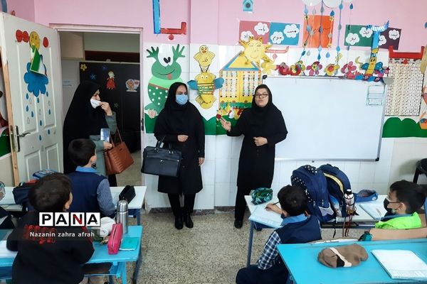 بازدید روند کیفی و کمی آموزشی در کلاس‌های اول دبستان ایمان رودهن