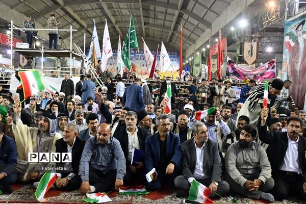 حضور پرشور مردم ولایتمدار استان خوزستان در دیدار با رئیس  جمهور