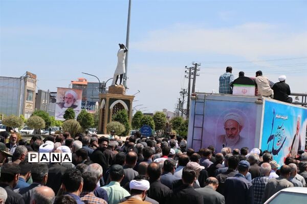 مراسم تشییع ووداع با آیت الله سلیمانی در بابلسر