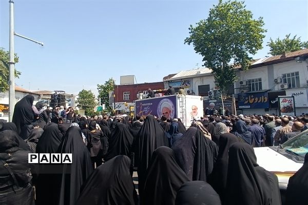 تشییع پیکر شهید آیت الله عباسعلی سلیمانی در قائمشهر