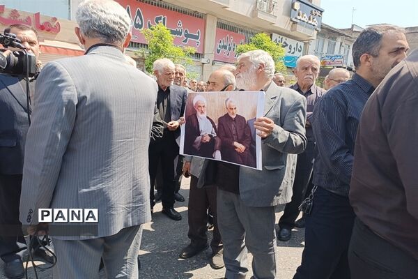 تشییع پیکر شهید آیت الله عباسعلی سلیمانی در قائمشهر