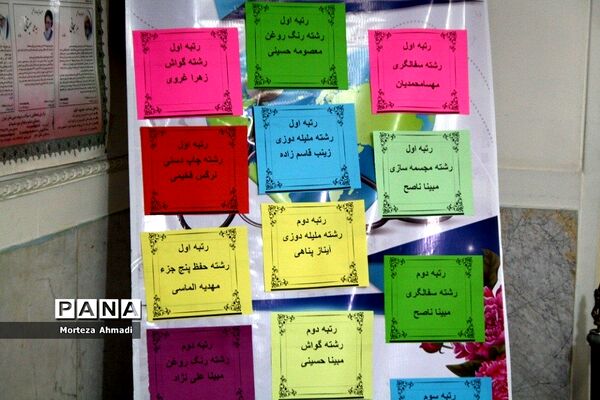 بازدید مدیرآموزش و پرورش ناحیه ۱ ری از نمایشگاه هنرستان دخترانه کار و دانش آیت‌الله صدر ناحیه ۱ شهرری