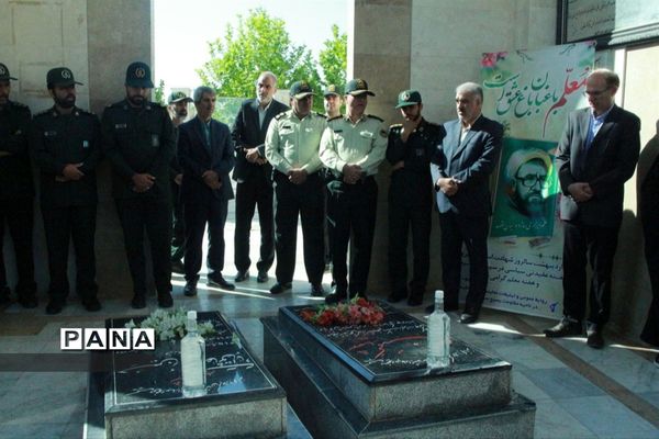 مراسم بزرگداشت مقام معلم و غبارروبی گلزار شهدا در گلبهار