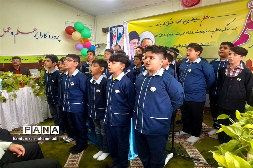مراسم زنگ سپاس معلم در شهرستان قائمشهر