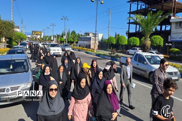 بزرگداشت هفته مقام معلم همایش پیاده‌روی فرهنگیان شهرستان عباس‌آباد