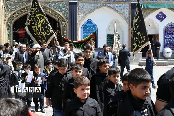 مراسم رحلت حضرت عبدالعظیم حسنی {ع} با حضور دانش‌آموزان عزادار آموزش و پرورش ناحیه 2 شهرری