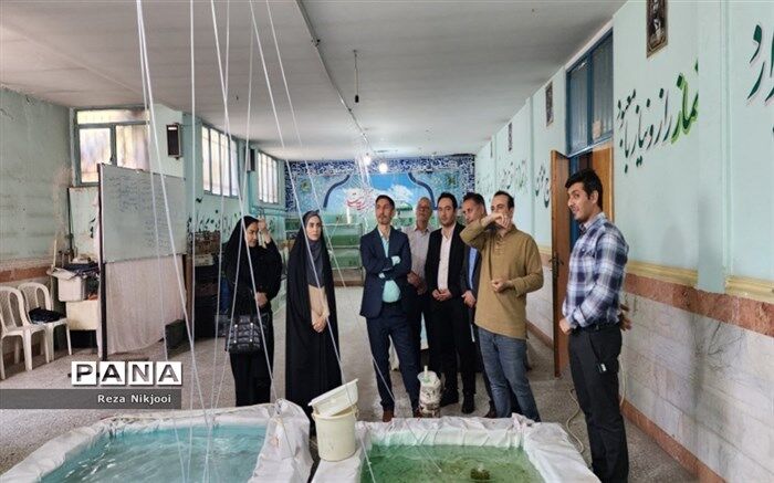 ایجاد حوضچه‌های پرورش ماهی در مدرسه دانش ناحیه یک بهارستان