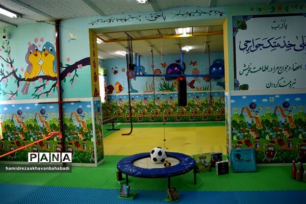 افتتاح اتاق تربیت‌بدنی شهید ابراهیم هادی آموزشگاه حکیم ملا عبدالله بهاباد