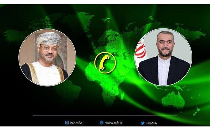 گفت‌وگوی تلفنی وزیر امور خارجه و بدر البوسعیدی وزیر امور خارجه سلطنت عمان