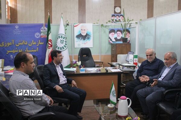 بازدید رئیس دانشگاه فرهنگیان استان بوشهراز سازمان دانش‌آموزی و خبرگزاری پانا استان بوشهر