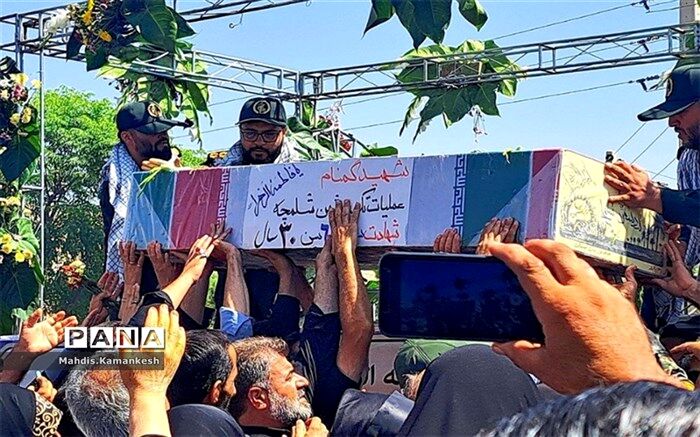 مراسم تشییع و تدفین پیکر شهید گمنام در پاکدشت/فیلم