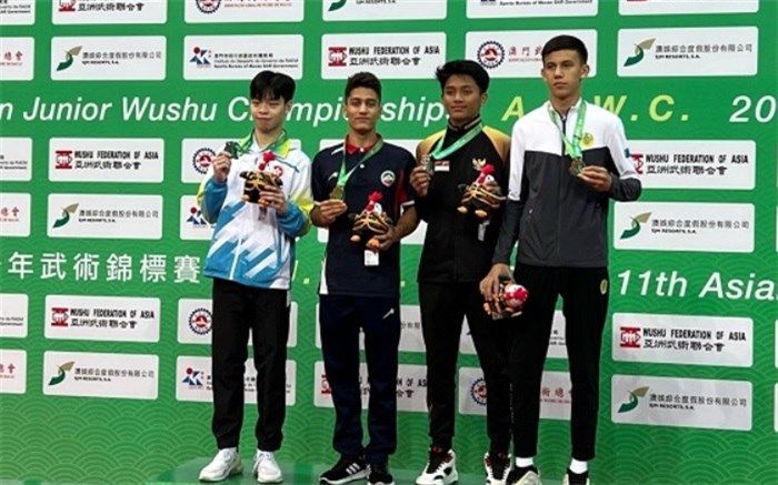 ووشو قهرمانی جوانان آسیا؛ رضا خورشیدی طلایی شد