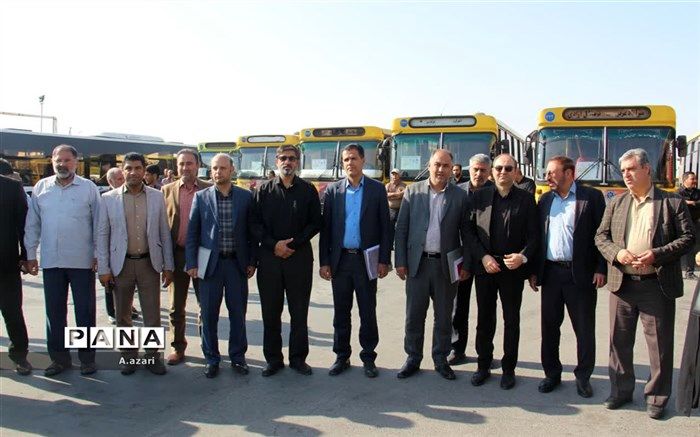 اعزام تعدادی از اتوبوس‌های شهری از شهرکرد به منطقه صفر مرزی