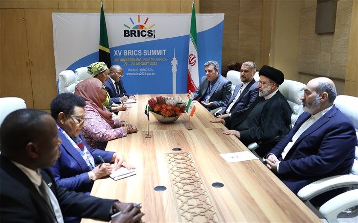 آیت الله رئیسی با رئیس‌جمهور تانزانیا دیدار کرد