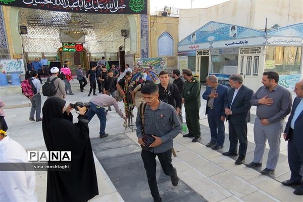 پیاده روی کاروان دانش‌آموزی خراسان شمالی به زیارت اربعین
