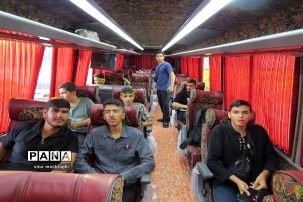 پیاده روی کاروان دانش‌آموزی خراسان شمالی به زیارت اربعین
