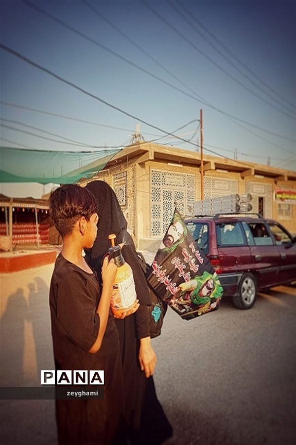 راه اندازی موکب شهدای فاطمیون در ورودی شهر ماهان - کرمان