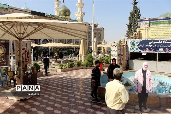 زائران اربعین حسینی در گلزارشهدای بین المللی کرمان