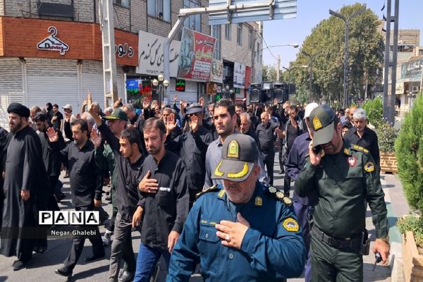 مراسم پیاده‌روی و عزاداری جاماندگان اربعین حسینی در شهرستان پیشوا