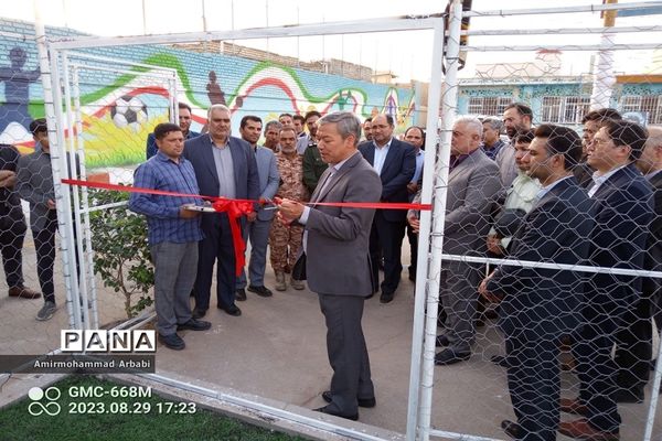 افتتاح زمین‌چمن‌ مصنوعی متوسطه اول آموزشگاه نمونه شهید عباد عسکری تربت‌جام