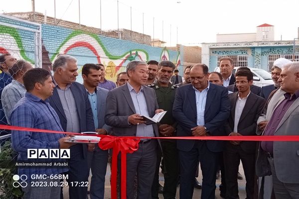 افتتاح زمین‌چمن‌ مصنوعی متوسطه اول آموزشگاه نمونه شهید عباد عسکری تربت‌جام