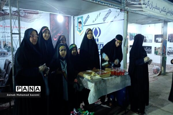 موکب سازمان دانش‌آموزی آبادان در مرز شلمچه