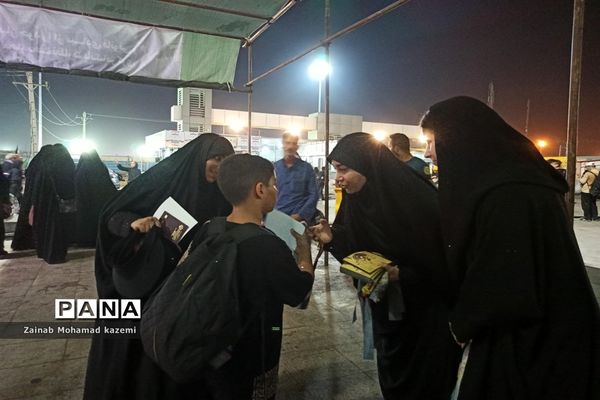 موکب سازمان دانش‌آموزی آبادان در مرز شلمچه