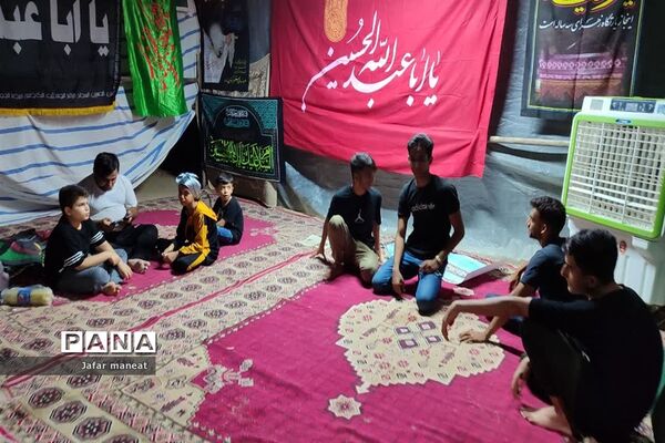 موکب دانش آموزی  در مسیر قدمگاه ابوالفضل العباس (ع) در شادگان