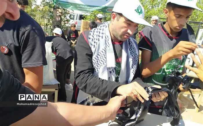 موکب عشاق الحسین سازمان دانش آموزی جمهوری اسلامی ایران در پیاده روی اربعین حسینی