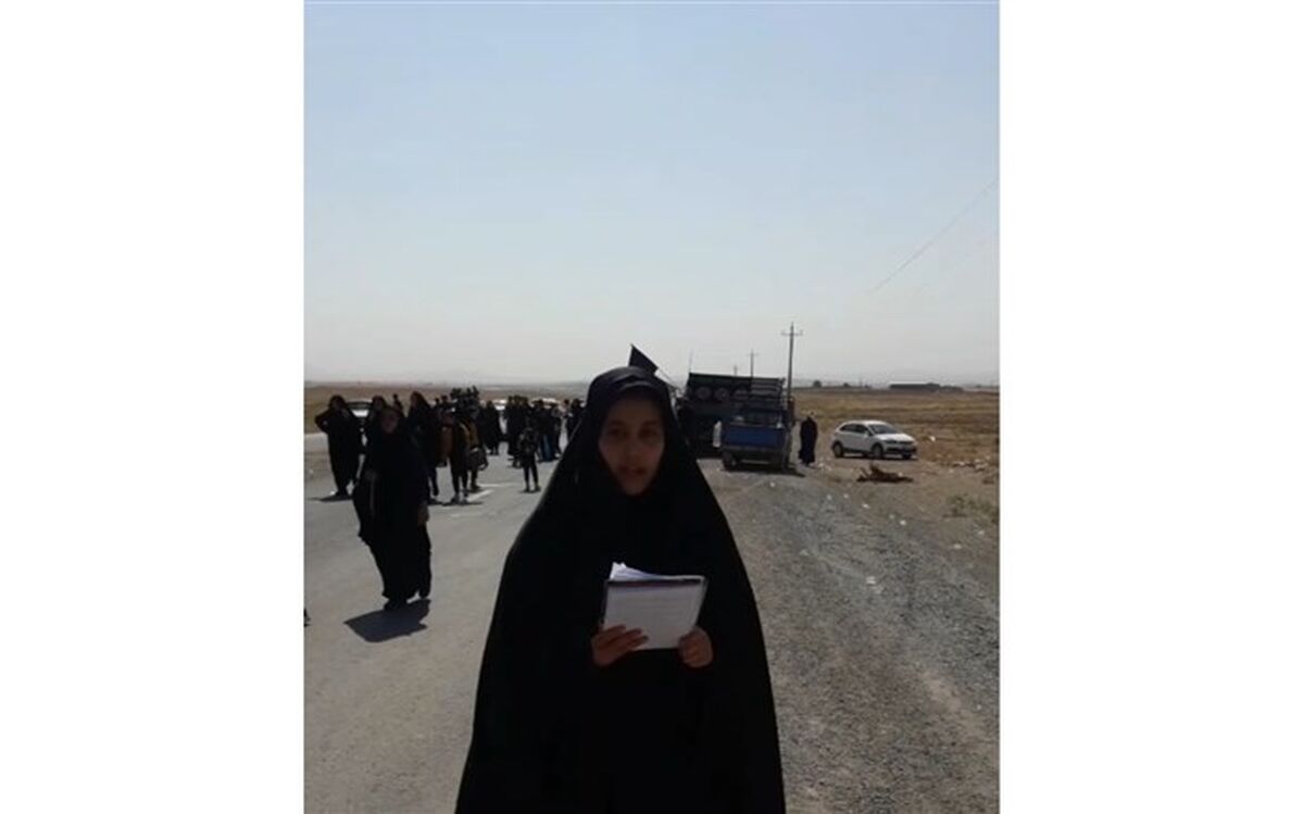 پیاده‌روی جاماندگان اربعین در روستای نهر خلج