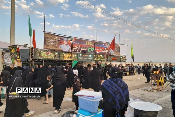 پیاده‌روی جاماندگان اربعین حسینی در شهرستان کازرون