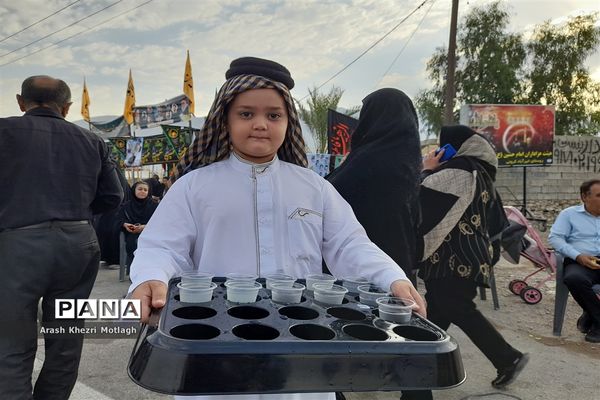 حضور کودکان در پیاده‌روی جاماندگان اربعین حسینی شهرستان کازرون‌
