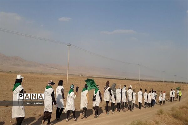 پیاده‌روی هیات عزاداران شهرستان مانه و سملقان دردهه آخر صفر به  حرم امام رضا( ع)