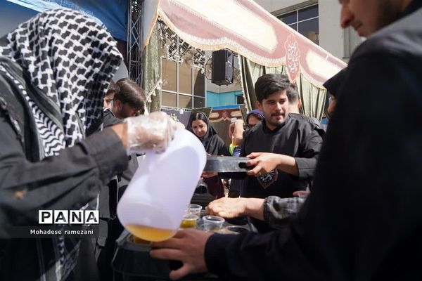 خدمت‌رسانی زائران پیاده‌رضوی در پایانه مسافر بری امام رضا (ع)