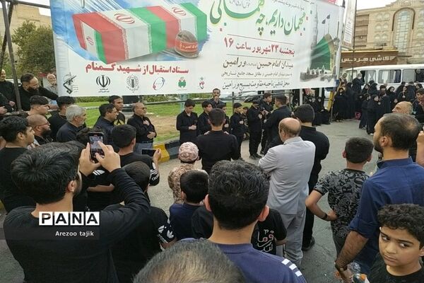 مراسم تشییع شهید گمنام در شهرستان‌ورامین