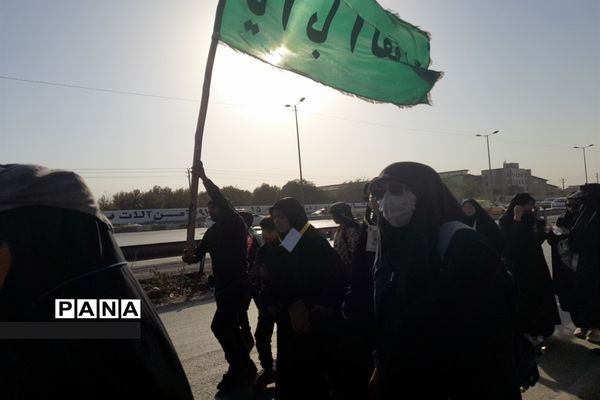 پیاده‌روی کاروان دختران ضیافت آسمانی شهرستان گلبهار