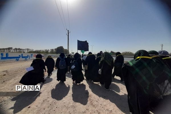 پیاده‌روی کاروان دختران ضیافت آسمانی شهرستان گلبهار