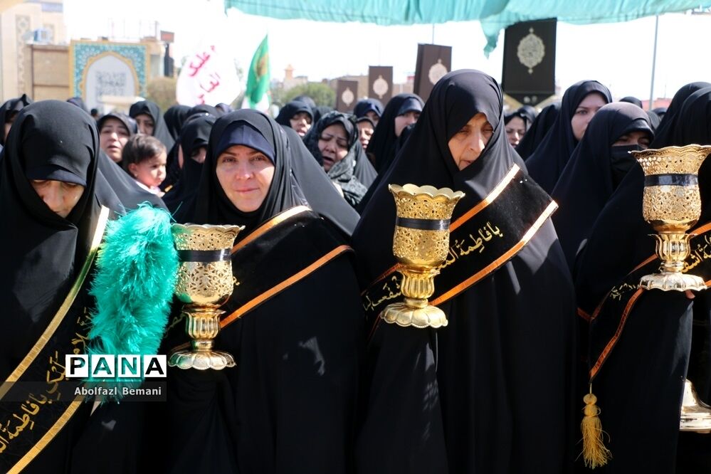 دسته عزاداری خادمان حرم خواهر در سوگ شهادت برادر