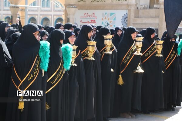 دسته عزاداری خادمان حرم خواهر در سوگ شهادت برادر