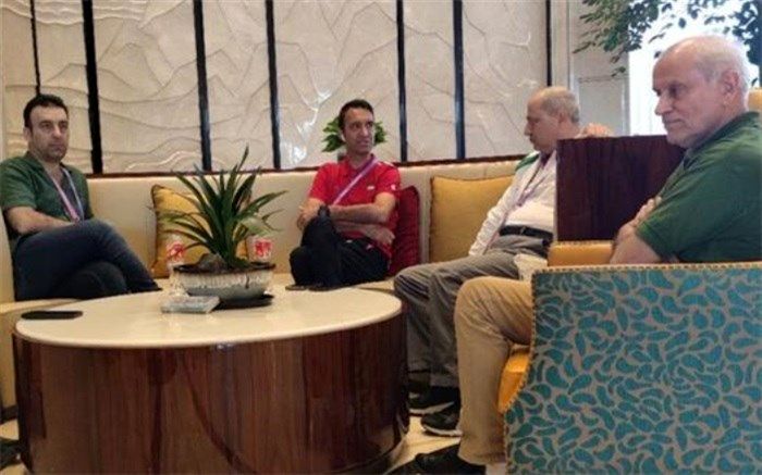 دیدار سرپرست کاروان ایران با کادر فنی تیم‌های ملی والیبال و فوتبال در هانگژو