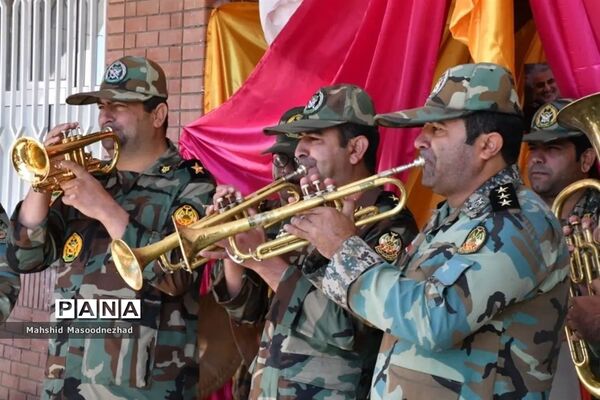 آیین نواختن زنگ مهر و مقاومت وَ مهر مهدوی در هنرستان علامه طباطبایی شهرستان تربت حیدریه