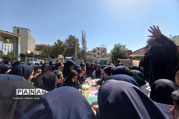 تشییع پیکر مطهر شهید گمنام در دبیرستان تربیت رودهن