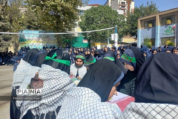 تشییع پیکر مطهر شهید گمنام در دبیرستان تربیت رودهن