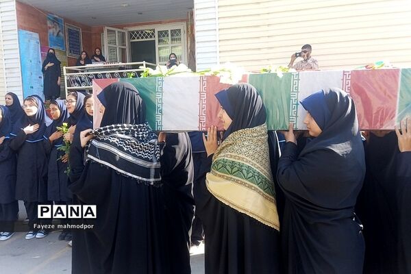 تشییع شهید گمنام در مدارس دخترانه رودهن