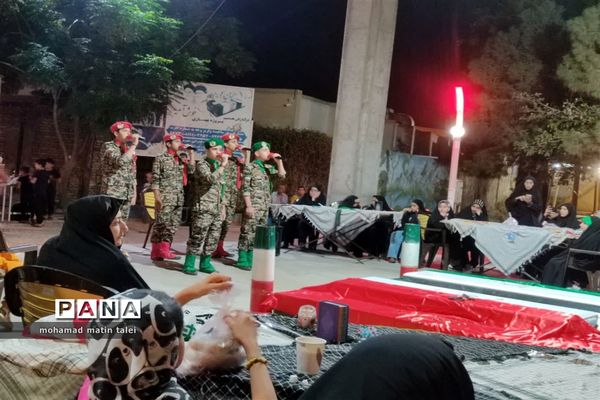 برپایی کافه شهدا در گلزار شهدا گمنام روستای مبارکه بافق