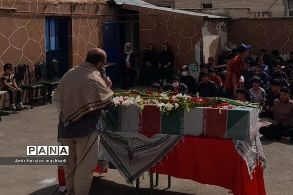 تشییع شهید گمنام در دبیرستان ابن‌سینا و امام سجاد (ع) رودهن