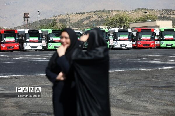 آیین بهره‌برداری از طرح نوسازی حمل و نقل عمومی تهران