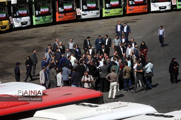 آیین بهره‌برداری از طرح نوسازی حمل و نقل عمومی تهران